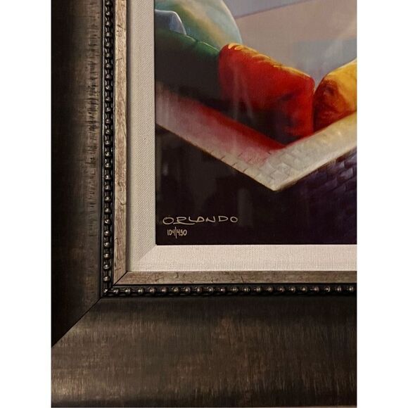 Orlando Quevedo Signed & Numbered 104/450 Manhattan View Framed Art - Picture 4 of 7